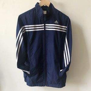 Adidas Climaproof Windbreaker Navy Jacket Size S
